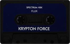 Cartridge artwork for Flux on the Sinclair ZX Spectrum.