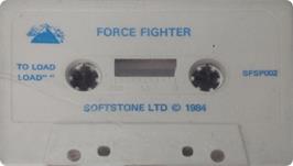 Cartridge artwork for Force Fighter on the Sinclair ZX Spectrum.