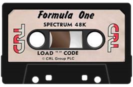 Cartridge artwork for Formula One (Spirit Software) on the Sinclair ZX Spectrum.