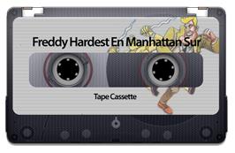 Cartridge artwork for Freddy Hardest in South Manhattan on the Sinclair ZX Spectrum.