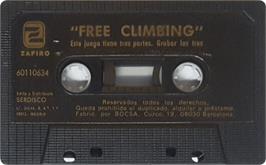Cartridge artwork for Free Climbing on the Sinclair ZX Spectrum.
