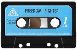 Cartridge artwork for Freedom Fighter on the Sinclair ZX Spectrum.