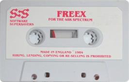 Cartridge artwork for Freex on the Sinclair ZX Spectrum.
