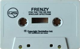 Cartridge artwork for Frenzy on the Sinclair ZX Spectrum.