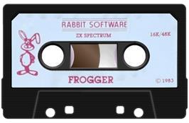 Cartridge artwork for Frogger on the Sinclair ZX Spectrum.