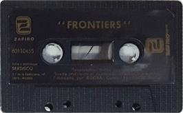 Cartridge artwork for Frontiers on the Sinclair ZX Spectrum.