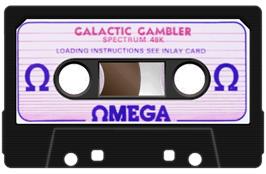 Cartridge artwork for Galactic Gambler on the Sinclair ZX Spectrum.