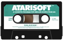 Cartridge artwork for Galaxian (Atarisoft) on the Sinclair ZX Spectrum.