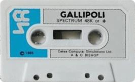 Cartridge artwork for Gallipoli on the Sinclair ZX Spectrum.