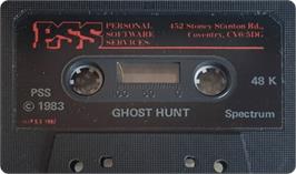 Cartridge artwork for Ghost Hunt on the Sinclair ZX Spectrum.