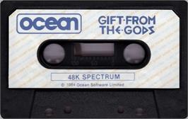 Cartridge artwork for Gift From The Gods on the Sinclair ZX Spectrum.