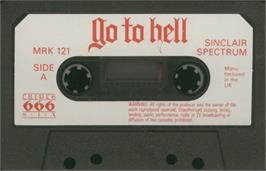 Cartridge artwork for Go To Hell on the Sinclair ZX Spectrum.