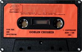 Cartridge artwork for Goblin Crusher on the Sinclair ZX Spectrum.