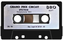 Cartridge artwork for Grand Prix Circuit on the Sinclair ZX Spectrum.