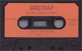 Cartridge artwork for Grid Trap on the Sinclair ZX Spectrum.