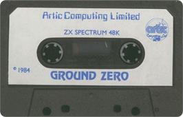Cartridge artwork for Ground Zero on the Sinclair ZX Spectrum.