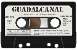 Cartridge artwork for Guadalcanal on the Sinclair ZX Spectrum.