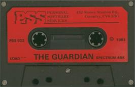 Cartridge artwork for Guardian on the Sinclair ZX Spectrum.