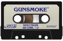 Cartridge artwork for Gun.Smoke on the Sinclair ZX Spectrum.