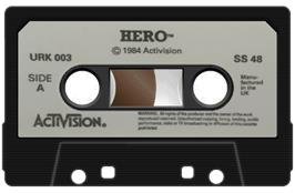 Cartridge artwork for H.E.R.O. on the Sinclair ZX Spectrum.