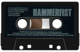 Cartridge artwork for Hammerfist on the Sinclair ZX Spectrum.