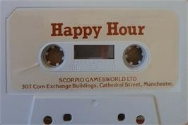 Cartridge artwork for Happy Hour on the Sinclair ZX Spectrum.
