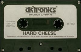 Cartridge artwork for Hard Cheese on the Sinclair ZX Spectrum.
