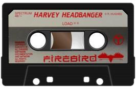 Cartridge artwork for Harvey Headbanger on the Sinclair ZX Spectrum.