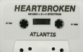 Cartridge artwork for Heartbroken on the Sinclair ZX Spectrum.