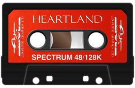 Cartridge artwork for Heartland on the Sinclair ZX Spectrum.