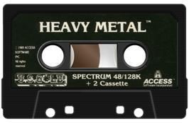 Cartridge artwork for Heavy Metal on the Sinclair ZX Spectrum.