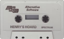 Cartridge artwork for Henry's Hoard on the Sinclair ZX Spectrum.