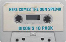 Cartridge artwork for Here Comes The Sun on the Sinclair ZX Spectrum.
