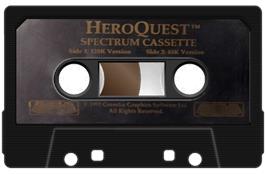 Cartridge artwork for HeroQuest on the Sinclair ZX Spectrum.