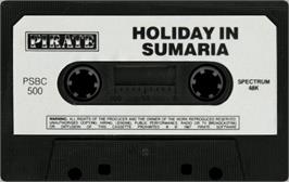 Cartridge artwork for Holiday In Sumaria on the Sinclair ZX Spectrum.