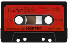 Cartridge artwork for Hopper on the Sinclair ZX Spectrum.