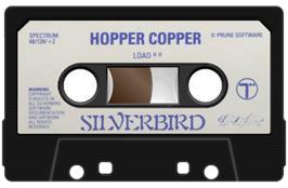 Cartridge artwork for Hopper Copper on the Sinclair ZX Spectrum.