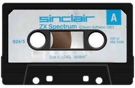 Cartridge artwork for Horace & The Spiders on the Sinclair ZX Spectrum.