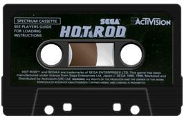 Cartridge artwork for Hot Rod on the Sinclair ZX Spectrum.