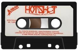Cartridge artwork for Hotshot on the Sinclair ZX Spectrum.