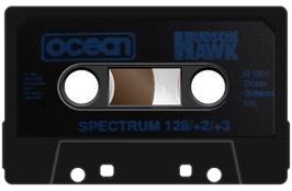 Cartridge artwork for Hudson Hawk on the Sinclair ZX Spectrum.