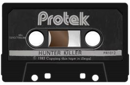 Cartridge artwork for Hunter Killer on the Sinclair ZX Spectrum.