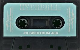 Cartridge artwork for Hypaball on the Sinclair ZX Spectrum.