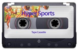 Cartridge artwork for Hyper Sports on the Sinclair ZX Spectrum.