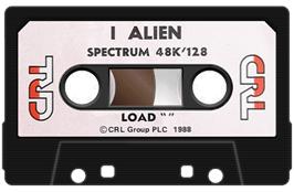 Cartridge artwork for I-Alien on the Sinclair ZX Spectrum.