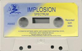 Cartridge artwork for Implosion on the Sinclair ZX Spectrum.
