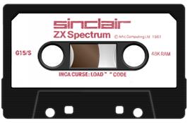Cartridge artwork for Inca Curse on the Sinclair ZX Spectrum.