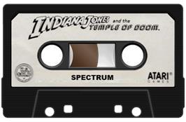 Cartridge artwork for Indiana Jones and the Temple of Doom on the Sinclair ZX Spectrum.