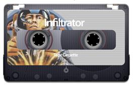 Cartridge artwork for Infiltrator on the Sinclair ZX Spectrum.