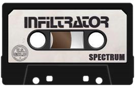 Cartridge artwork for Infiltrator on the Sinclair ZX Spectrum.